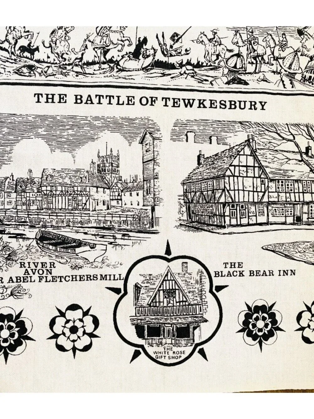 The Abbey & Battle Of Tewksbury Tea Towel